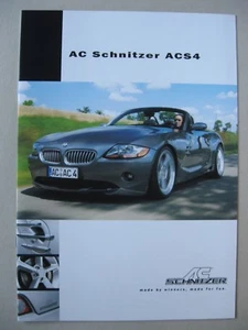 Brochure depliant BMW Z4 Roadster 3.0i E85 AC SCHNITZER ACS4 295 CV compressore - Foto 1 di 1