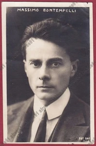 MASSIMO BONTEMPELLI 01 SCRITTORE POETA COMO Cartolina REAL PHOTO viaggiata 1925 - Imagen 1 de 1
