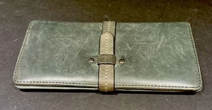 Handmade Leather Clutch Wallet Cowhide 7.5x 4x1” India - Picture 1 of 8