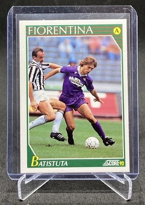 GABRIEL BATISTUTA 1991-92 Italian Score Rookie RC Soccer Card FIORENTINA #84 PSA - Image 1 of 2