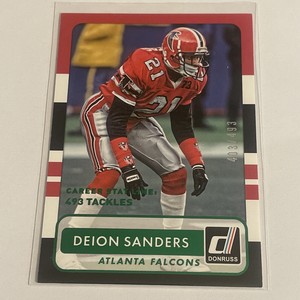 2015 Panini Donruss - Stat Line Career #178 Deion Sanders /493 Green Falcons