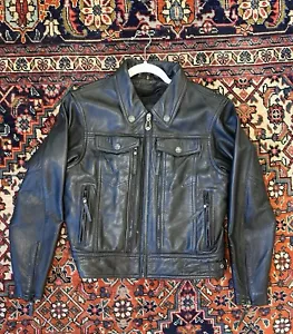 Harley Davidson Damen schwere Leder Trucker Jacke Nevada belüftet Größe Small - Bild 1 von 4