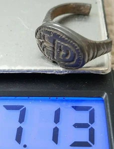 Antiker RÖMER Bronze Ring Vintage antik RAR Schild Siegelstempel 7g - Bild 1 von 7