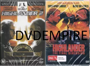 Highlander 2 + The Final Dimension DVD (2DVD SET) New Sealed Australian Release - Picture 1 of 1