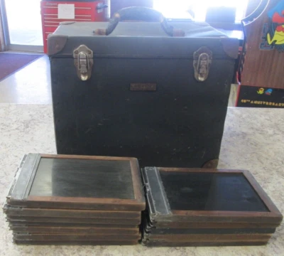 Vintage - Ansco Film holder Case ~  with 12 Large Format Film Holders - Image 1 of 4