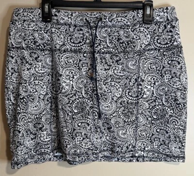 Anne Klein Women's Sport Skort Navy & White Drawstring Elastic Waist XL - Imagem 1 de 4