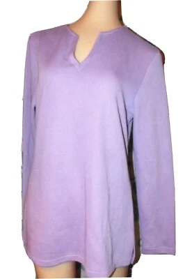 NUEVA YORK & COMPANY S NY&CO NUEVO Violeta Púrpura Suave Túnica SUÉTER Poli Rayón Pequeño Foto 1 de 4