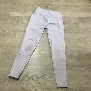 GYMSHARK Vital Sin Costuras Cintura Alta Elastizadas Púrpura Pálido Gimnasio Correr Leggings S 8 - Imagen 1 de 8