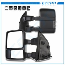 Left+RIGHT For 1999-07 Ford F250/F350/F450 Power+Heated+Smoke Signal Tow Mirrors