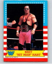 1987 O-Pee-Chee WWF #1 Bret Hit Man Hart Rookie V69356