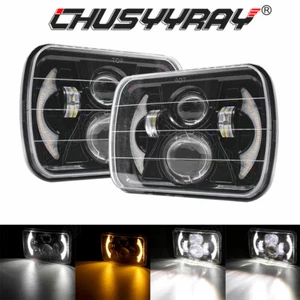 For Mazda B2000 B2200 B2600 Newest Pair 130W 5x7" 7x6'' Led Headlights HI/LO - Picture 1 of 24