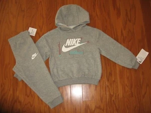Nike Boys Pullover Hoodie & Pockets Jogger Pants Set Size 4/7 NWT - Picture 1 of 6