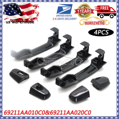 Manija de puerta delantera trasera izquierda derecha 4 PSC para Toyota Corolla Matrix 2003-2008 EE. UU. Foto 1 de 4