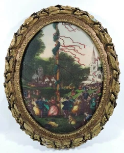 Grabado Artini de colección firmado grabado pintura festival banderas poste catedral  - Imagen 1 de 9