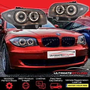 BMW E82 Headlights 2007-2014 Twin Angel Eye Halo Headlamps Projector Upgrade - Picture 1 of 13
