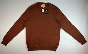 Joseph Abboud Men's XLT Modern Fit Sweater Orange/Rust V-Neck Extra Large Tall - Picture 1 of 16