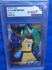 1996-97 FLEER KOBE BRYANT LUCKY 13 Pro Graded GEM 10 MINT Rare Lakers PSA regrad
