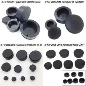Frame Plugs Screw Cap Rubber Set For Suzuki GSXR 600 750 1000 Hayabusa GSX1300R - Picture 1 of 12