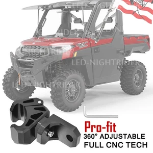 For Polaris Ranger CF-MOTO UTV LED Whip Light Mount Bracket Clamp Pro-fit Cage - Picture 1 of 14
