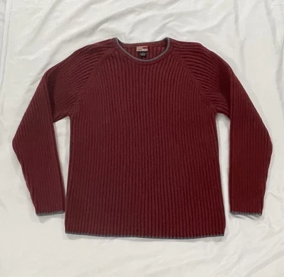 GUESS Sweater Vintage Y2K Men’s Pullover Ribbed Heavyweight Size Medium Cotton  - Image 1 of 4