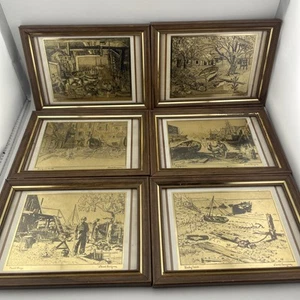 Lionel Barrymore Goldfolienradierungen 6/Lot - Bild 1 von 7