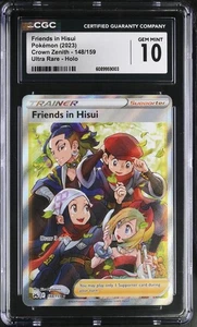 Friends in Hisui Full Art 14/159 Crown Zenith CGC 10 Gem Mint 2023 - Picture 1 of 2
