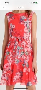 Wallis Coral Cocktail/party Dress 12UK #03 - Picture 1 of 12