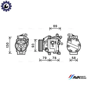 COMPRESSOR AIR CONDITIONING TOAK667 FOR TOYOTA COROLLA/SPACIO/Verso 1.8L 4cyl - Picture 1 of 9
