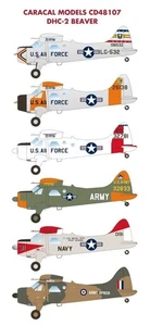 Caracal Models 1/48 scale decals! DHC-2 Beaver for Hobbycraft Kit - CD48107 - Picture 1 of 4