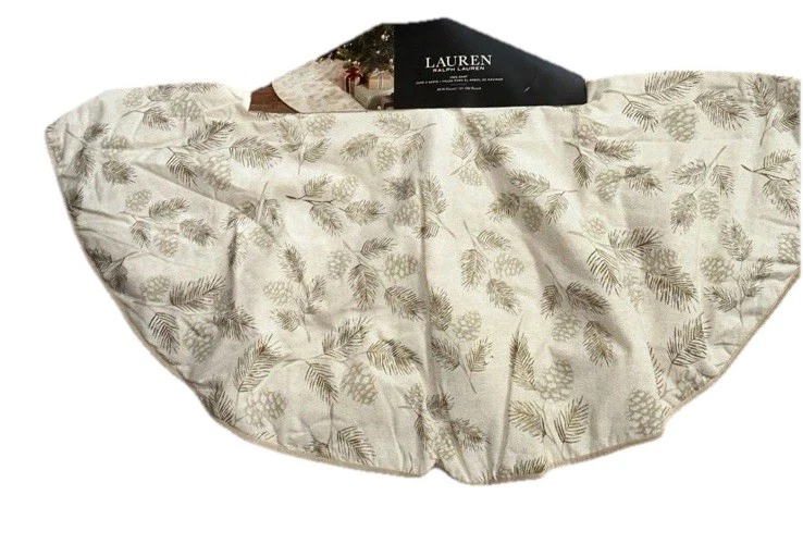 Falda Ralph Lauren Oro 48 Pulgadas Árbol de Navidad Foto 1 de 2