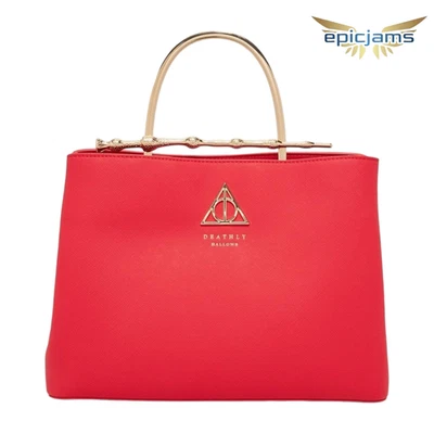 Bolso de Mano Loungefly Harry Potter Reliquias de la Muerte Varita de Saúco Magenta Nuevo Foto 1 de 4