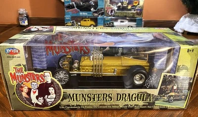 Литая под давлением модель автомобиля The Munsters DRAGULA Gold Coffin RC ERTL 1:18 JOYRIDE - Изображение 1 из 4