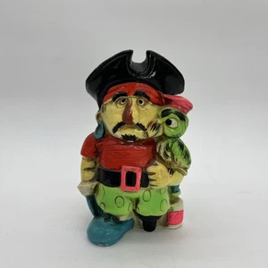 "Banco de monedas vintage pirata y loro colores brillantes 6,75""" - Imagen 1 de 7