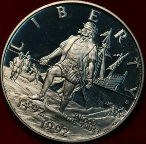 Uncirculated Proof 1992-S Columbus Clad Commemorative Half Dollar - Picture 1 of 2