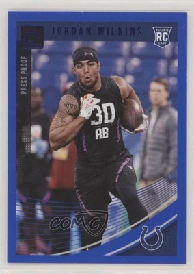 2018 Panini Donruss Rookie Press Proof Blue Jordan Wilkins #381 Rookie RC - Image 1 of 2