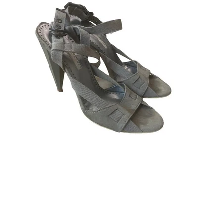 Stella McCartney Tacones Mujer Talla 6.5 Gris Gamuza Lujo Diseñador Italia Foto 1 de 4