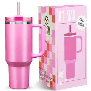 40 oz Tumbler with Handle and Straw | Insulated Cup Reusable Water Bottle Sta... - Picture 1 of 9