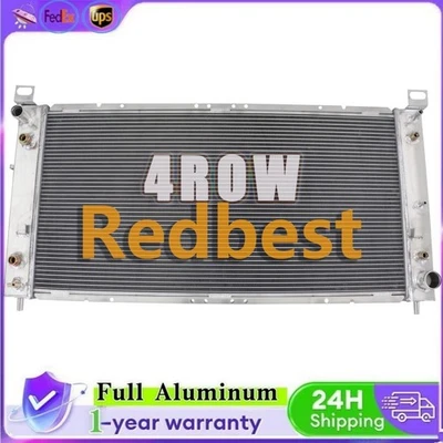 For 1999-2014 Chevrolet Tahoe/GMC Yukon/Cadillac 5.3L 6.2L V8 4Row Alu Radiator - Image 1 of 4