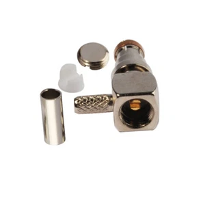 50 Ohm SMB Plug Right Angle Connector Crimp Attachment for RG174 RG316 LMR100 - Picture 1 of 2