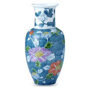 JARRÓN DE PORCELANA KAZAN ARITA "KARAKUSA TESSEN CLEMÁTIDE ARABESCA" HECHO EN JAPÓN - Imagen 1 de 1