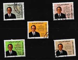 Morocco - King Hassan II - 5 used stamps 1973 - Picture 1 of 1