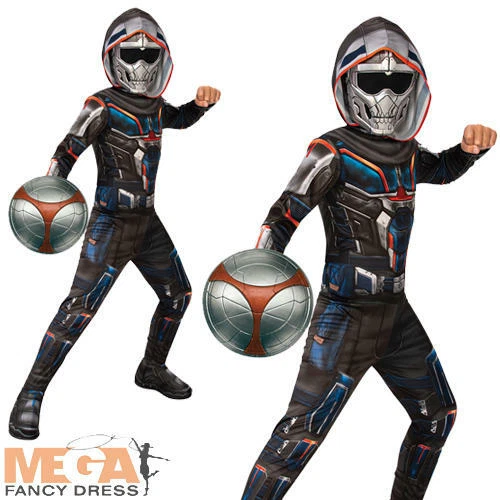 Kids Task Master Costume Marvel Taskmaster Superhero Comic Book Boys Fancy Dress - Image 1 of 1