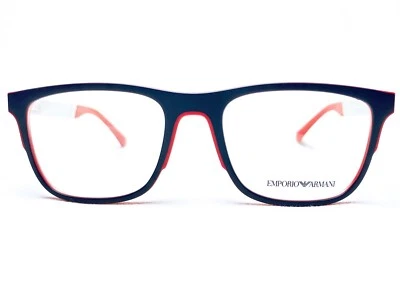 NUEVO Emporio Armani EA3133 5665 Hombres Negro/Rojo Rectángulo Anteojos Monturas 55/19 Foto 1 de 4