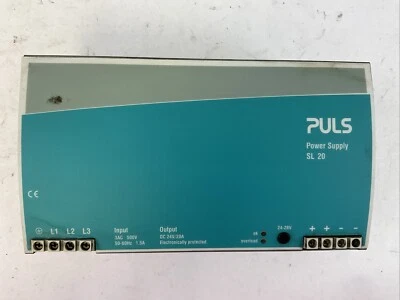 PULS SL 20 POWER SUPPLY OUTPUT 24VDC 20A INPUT 500VAC 50-60HZ 1.5A - Image 1 of 4