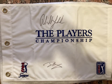 Phil Mickelson Autographed “The Players Championship “Pin Flag (Embroidered) Cover