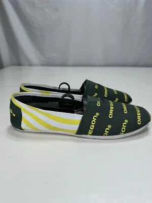 Zapatos de fútbol americano Oregon Ducks para mujer talla L de lona sin cordones amarillo verde Foto 1 de 4
