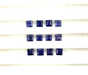Natural Iolite Square Cut Loose Gemstone Lot 20 Pcs 3.50 MM 4 CT - Picture 1 of 4