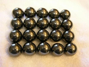 Hematite balls/spheres polished magnetic 1 inch solid 10 pair 20 spheres per lot - Picture 1 of 1