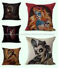 Set Of 5 Cushion Covers Dia De Los Muertos Sugar Skull Decorative Pillowcases