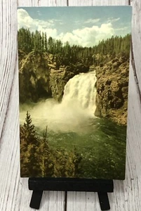 Upper Falls Yellowstone River National Park Waterfall Wyoming Vintage Postcard - Picture 1 of 4